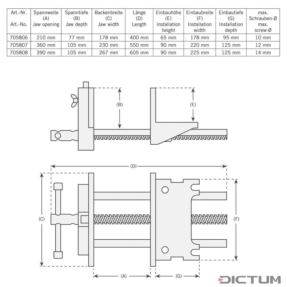 Étau D'établi Lourd, 210 Mm – Image 2