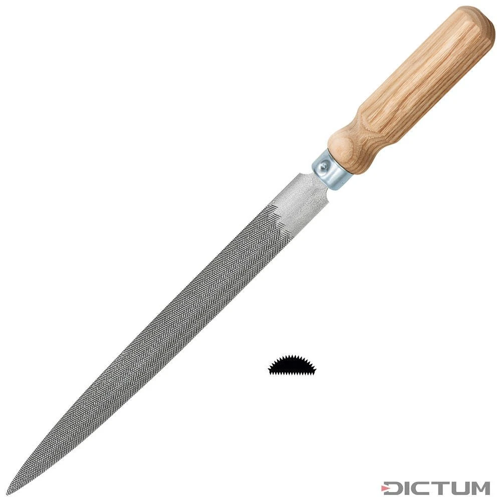 Lime Demi-ronde Glardon / Vallorbe, Piqué 0, Poignée En Frêne